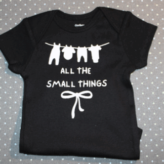 Onesie with custom graphic.